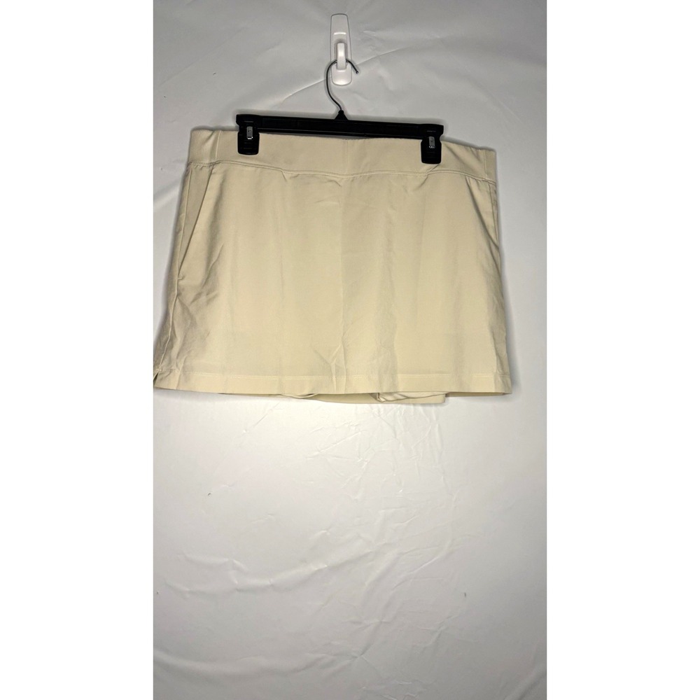 Athleta Women's Athletic Skort Size 16 Beige Pockets Stretch Tennis Golf